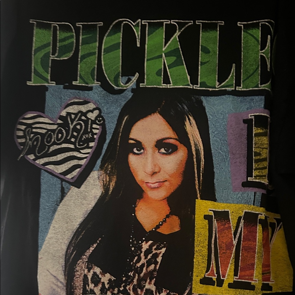 MTV Jersey Shore Snooki Nicole Polizzi Pickles is my thing nwnt womens t sturdy - Picture 3 of 6